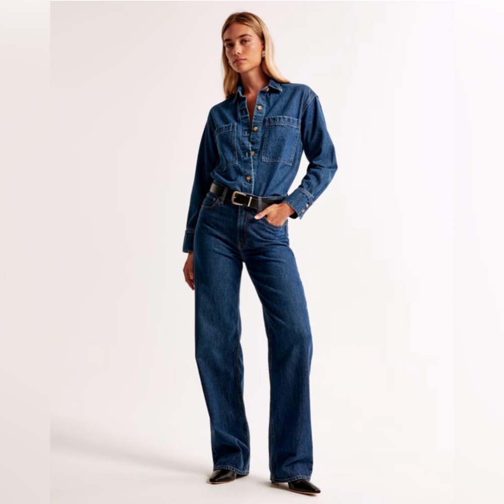 Abercrombie High Rise Loose Jean